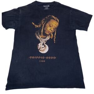 Trippie Redd Medallion Chain 1400 T-shirt Unisex Black Size Medium